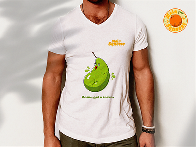 Main Squeeze - T-shirt adobe branding design fruit graphic design illustrator juice logo main squeeze merchandise sexy pear