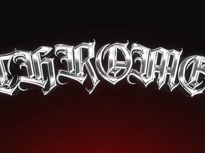 Chrome Effect #8 branding chrome effect chrome logo effect chrome text effect design graphic design illustration logo photoshop effect