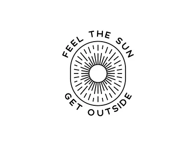 Feel the Sun badge branding design icon identity illustration logo minimal simple