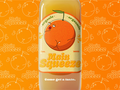 Main Squeeze adobe branding design fruit graphic design illustrator juice logo main squeeze project