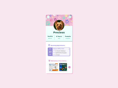 Daily UI 006 - User Profile 006 app daily ui 006 dailyui006 design mobile pet pet profile pets ui user profile ux