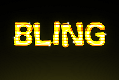 Bling Bling Effect #1 branding design gold gold effect graphic design logo photoshop effect