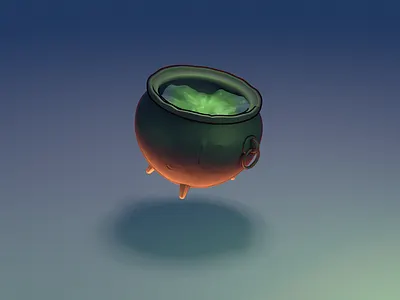 Magic Cauldron - 3D 3d 3dcauldron blender cauldron green halloween magic magiccauldron scary witch witchcauldron