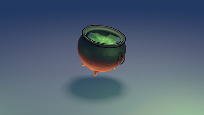 Magic Cauldron - 3D 3d 3dcauldron blender cauldron green halloween magic magiccauldron scary witch witchcauldron