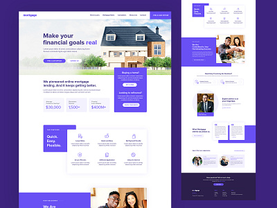 Mortgage branding design elementor finance graphic design home loan homepage design landing page loan mortgage property real estate ui ui design website website design wordpress