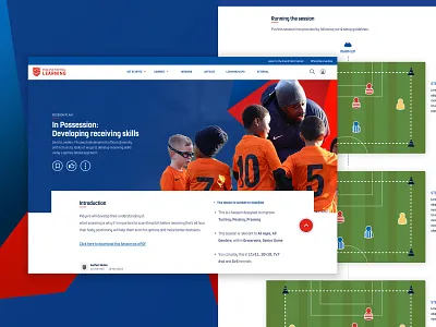 England Football Learning Platform design football responsive design sport ui ui design ux design
