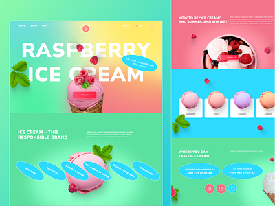 Ice cream landing page designideas eat figma figmadesign food ice ice cream landing page shop sweets ui uiuxdesign user experience user interface design userexperience userinterface webdesign website