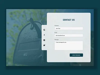 DailyUI #028 - Contact Us 028 challenge collectui contact contact us daily challenge dailyui dailyui028 dark green design figma ui website