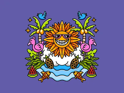 Vitamin Cheers! character characterdesign cheerful cute design enjoy fun illustration stickermule summer thesensor