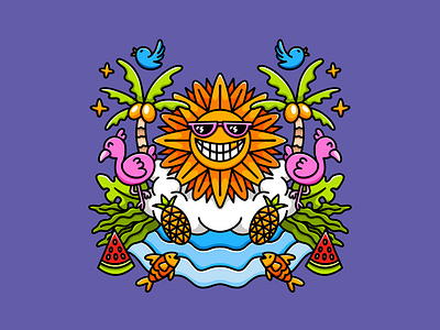 Vitamin Cheers! character characterdesign cheerful cute design enjoy fun illustration stickermule summer thesensor