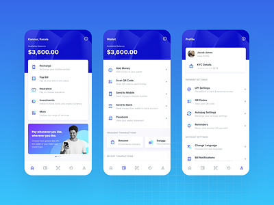 Wallet App app app ui banking app concept dailyui design finance fintech google pay gpay minimal mobile paytm phonepe ui uichallenge ux wallet wallet app wallet app ui