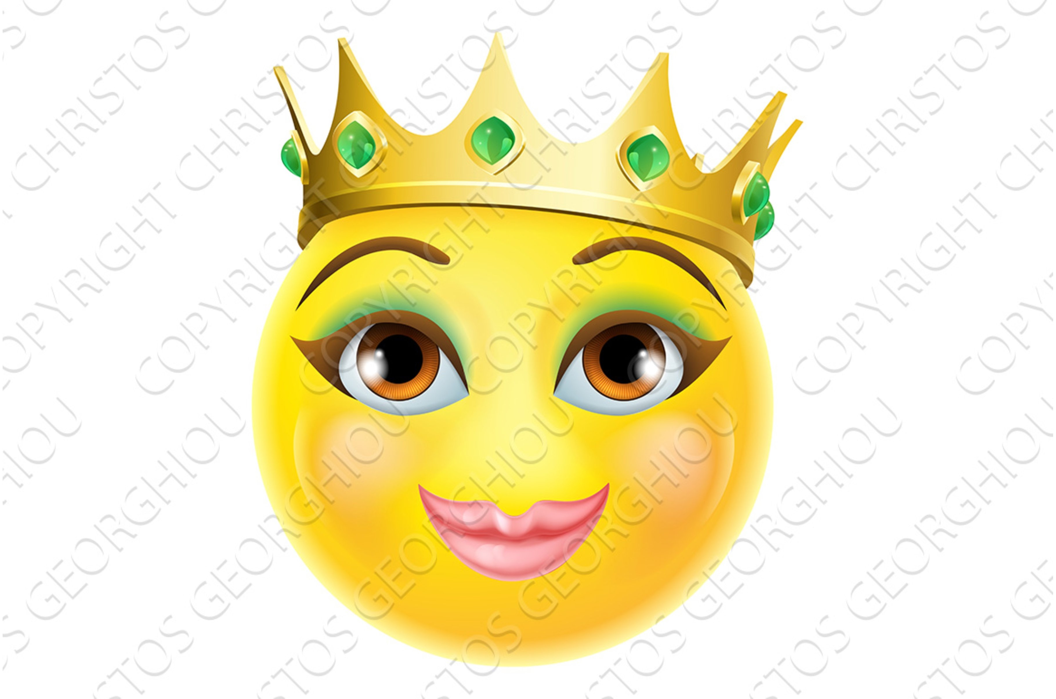 Queen Princess Emoticon Gold Crown by Christos on Dribbble