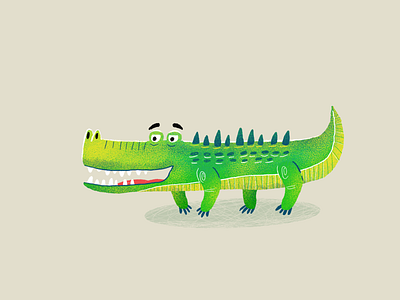 Croco africa animals book illustration character children illustration croco crocodile cute hand drawn illustration illustrator procreate texture