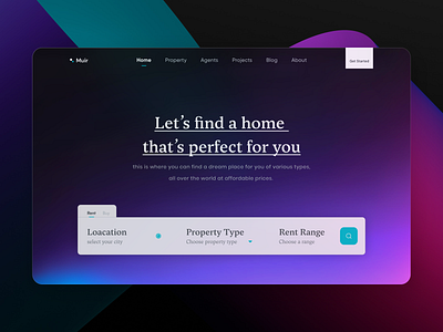 Real Estate Home Page — Landing page agency appartment clean design header design home homepage house inspiration interface landing page minimal modern property real estate rent ui ux web design web site