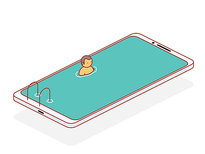 swimming pool isometric stickermule t shirt