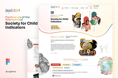 Event Landing Page For Child Conference branding design homepage illustration interaction landing logo page ui website