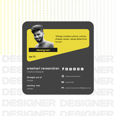 Card cv branding graphic design ui