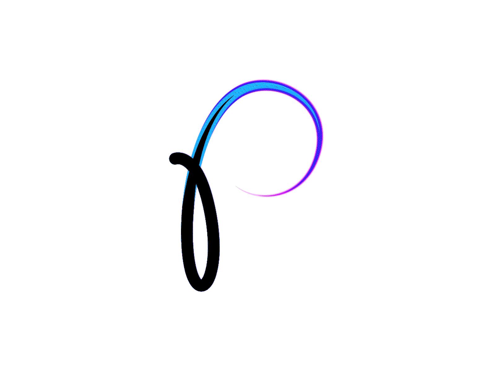 P, As I write it (sometimes!) adobe illustrator animation design illustration letter p minimal typography typography animation