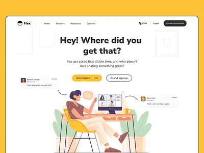 Web UI 2022 branding chat creative design figma illustration landing page motion graphics new support trends ui uplabs user interface ux