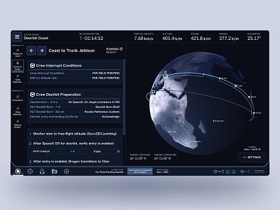 SpaceX Dragon Orbit dragon graphic hmi spacex ui