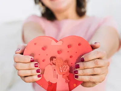 Box mockup for valentine's day artwork box branding dad design graphic design illustration love mom son valentinesday