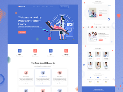 Pregnancy & Health Care Website branding design typography ui ux