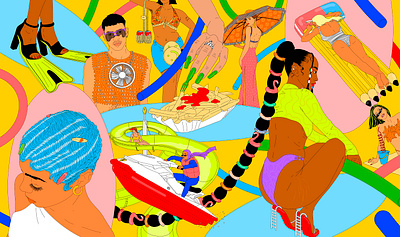Heat wave adobe colorful digital illustration editorial editorial illustration fashion illustration illustration popart