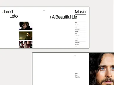 Jared Leto fashion website minimal minimal website site typography ui web design
