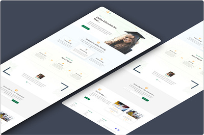 online Education website app design landing page ui ux website