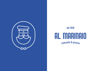 Ristorante Pizzeria "Al Marinaio" - Logo Design blue brand identity branding design food graphic design italian restaurant logo logo design logo restyle pizza pizzeria restaurant sailor seafood typography vector visual identity white