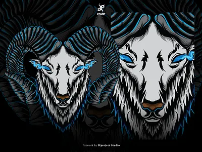 Goat Head Illustration bahpomet bahpomet art bahpomet illustration bahpomet poster dark dark art dark poster goat goat art goat artwork goat head goat head vector goat illustration goat poster goat vector merch illustration poster poster art t shirt design t shirt illustration