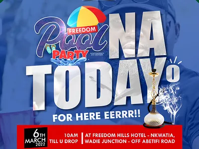 Pool Party Flyer branding graphic design