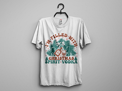 T-Shirt Design For Christmas print ready vector