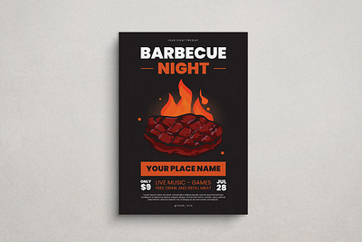 Barbeque Mockup Flyer barbeque design flat design flyer graphic design mockup