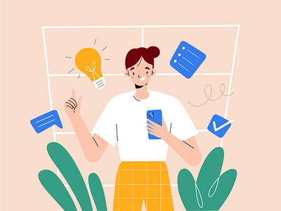 Note-taking app app application cartoon character character design human illustration illustrator interface note note taking paltform smartphone software taking ui using ux vector vector illustration