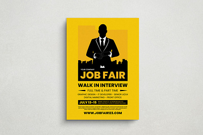 Job Fair Mockup Flyer design flat design flyer graphic design illustration job fair