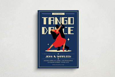 Tango Dance Mockup Flyer dance design flat design flyer graphic design illustration