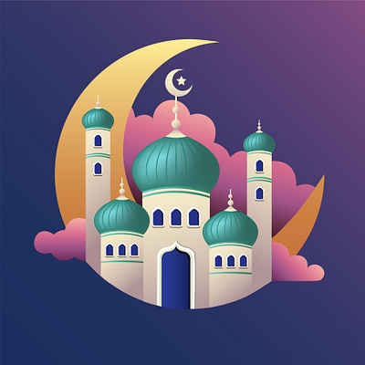 Mosque Illustration graphic design