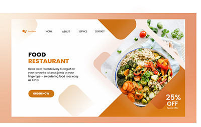 Food Bazar-Restaurant Banner food banner graphic design homepage