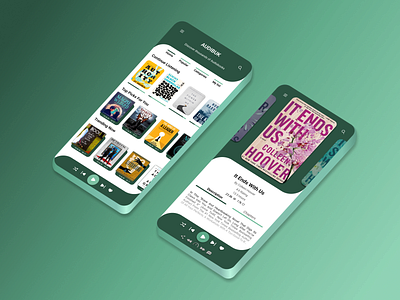 Concept App Audiobook app design illustration logo ui ux