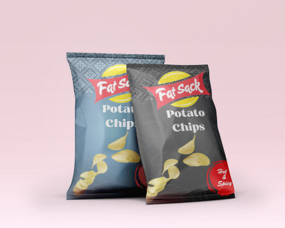 Fat Sack chips branding graphic design illustration packaging design product design typography