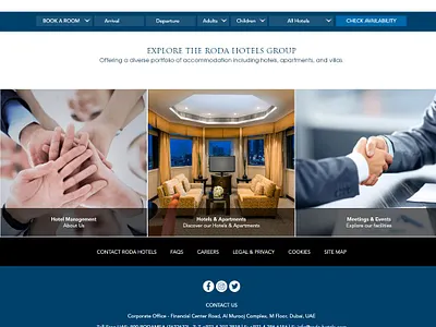 Roda Hotels & Resort Website Mock-up ecommerce informative mockup webdesigns website