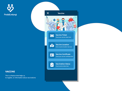 Simple display of "Peduli Lindungi" health mobile app mobile app design mobile ui portfolio redesign simple ui