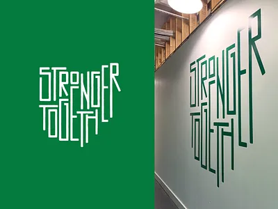 Stronger together. custom type custom typography graphic hand lettering lettering shape of ohio stronger stronger together together wall graphic wall vinyl