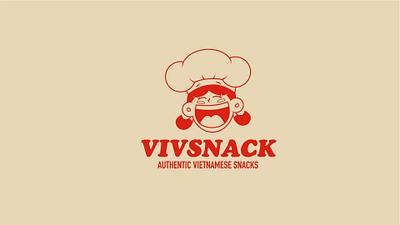 Client Food Logo - Vivsnack chef logo design girl logo graphic design laughing logo logo smiling vector