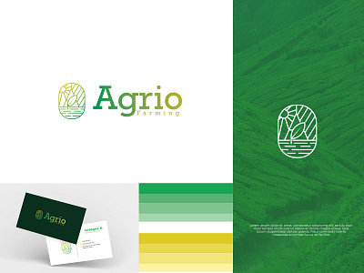 Agrio Farming Logo agriculture agro brand design branding clean crops farm farming fermer gradient leaf lineart logo logodesign minimal minimalist modern nature sun