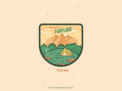 Happy In Nature 3d animation badge branding design flat graphic design happy illustration line art logo motion graphics moutain nature nft retro ui vector