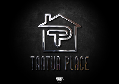Tantua Place Logo (Chrome) agency chrome design domicile graphic habitation home house logo messuage property real estate residence vector
