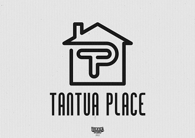 Tantua Place Logo (Black on White) agency design domicile graphic habitation home house logo messuage property real estate residence vector