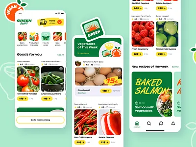 Farm food app app concept farm food illustration ui ux